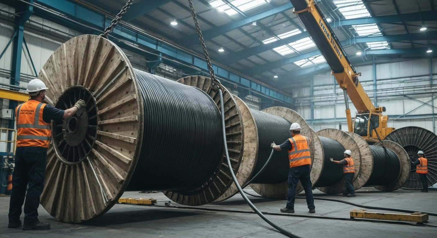 Cable Take-Up material handling application with PowerHandling equipment