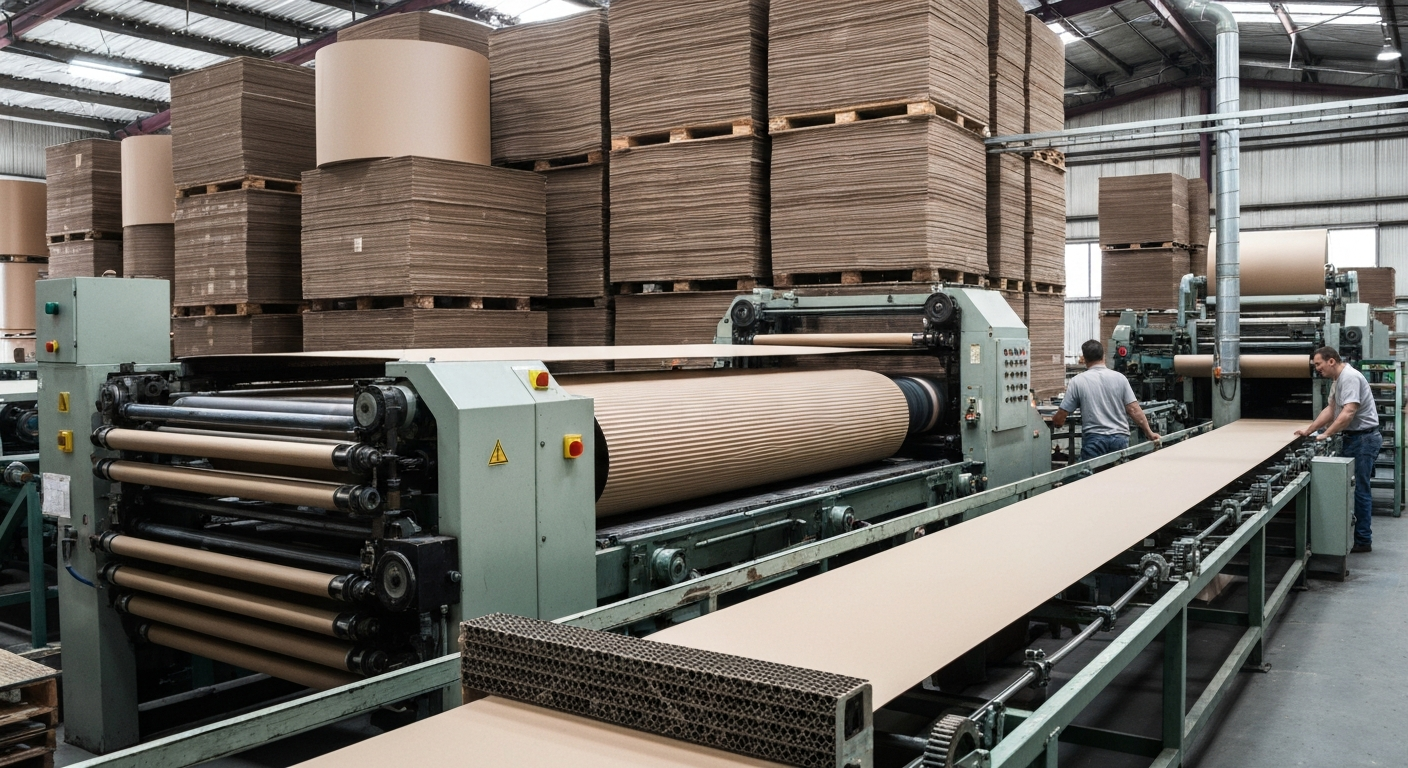 Corrugator material handling application with PowerHandling equipment