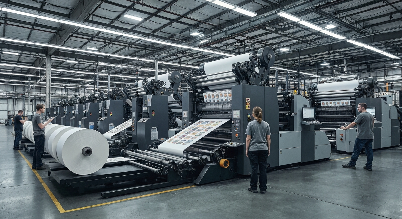 Print Shop material handling application with PowerHandling equipment
