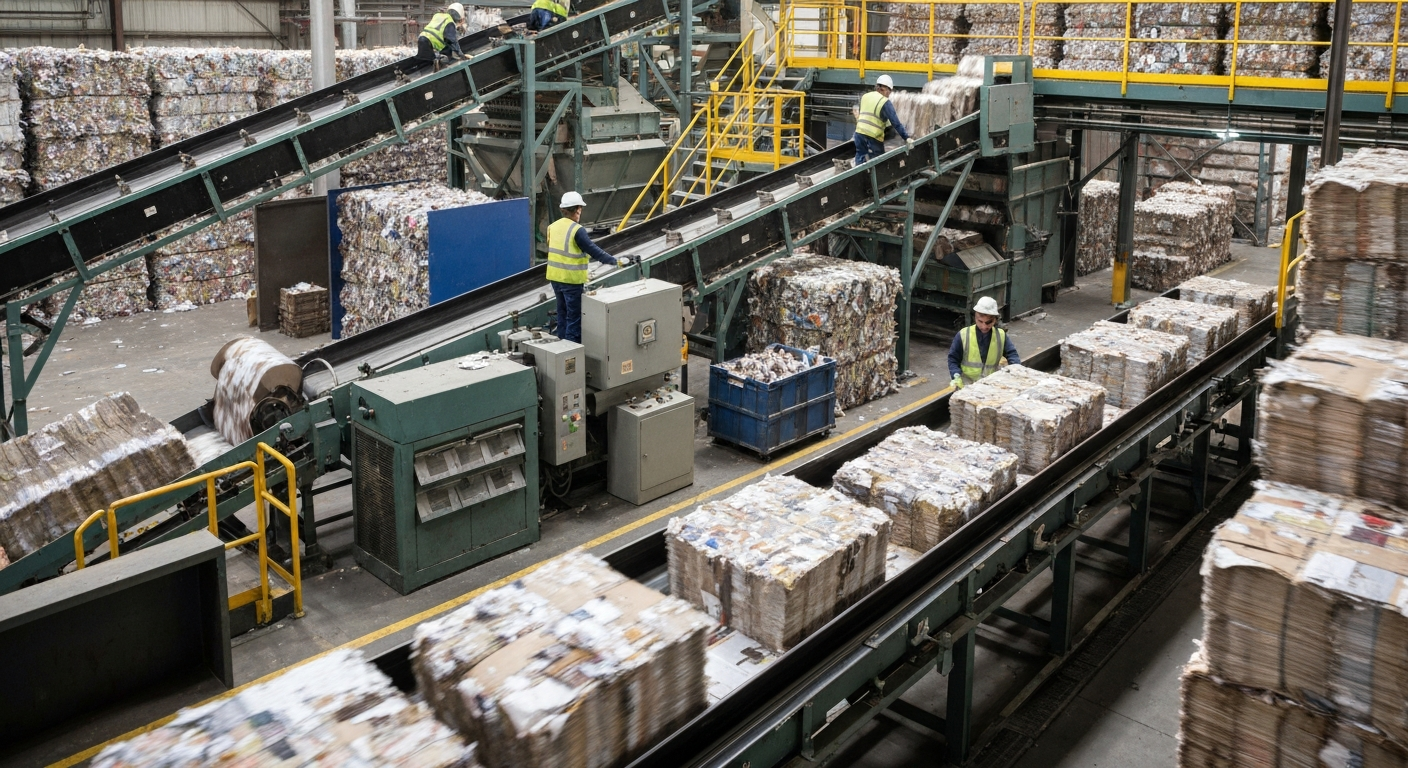 Recycle Mill material handling application with PowerHandling equipment